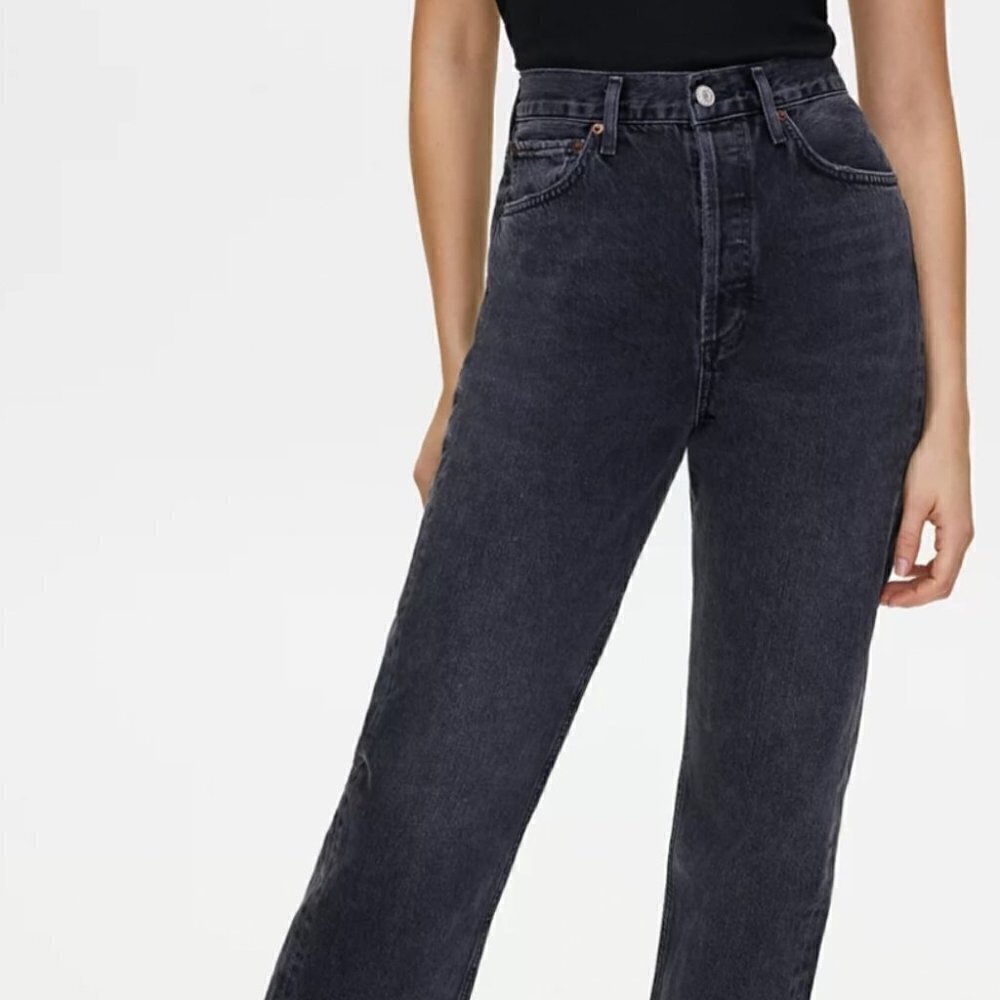 Agolde’ 90s mid rise Jean Black size  25 - Picture 2 of 11